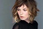 Wavy Bob Hairstyle With Side Bangs