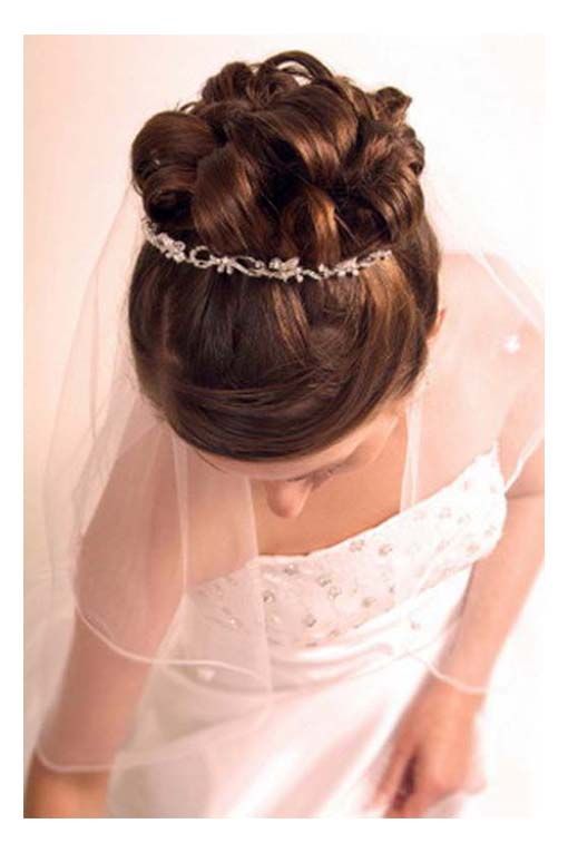 Wavy Updo with Silver Tiara