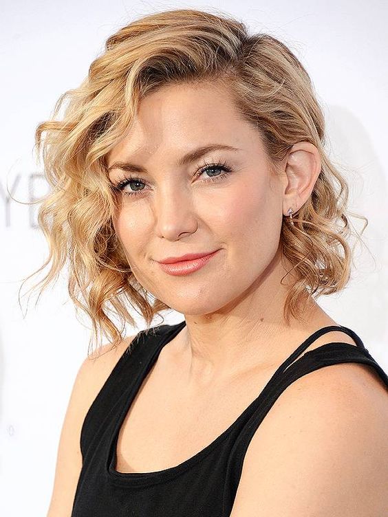Curly Short Side Parting Hairstyle