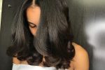 Shoulder Length Blowout With Curls