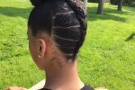 Messy Buns Braid Hairstyle For Short African Hair