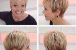 Highlighted Pixie Haircut With Long Side Bangs