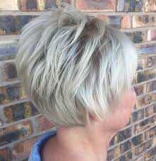 Feathered Gray Haircut with Highlight & Lowlight