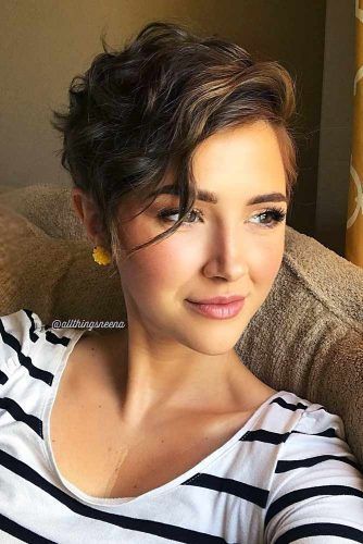 The Best Hairstyles for Women with Short Wavy Hair in 2020 wavy-pixie-cut-3