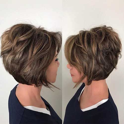 Short hairstyles for over 50 women with thick hair