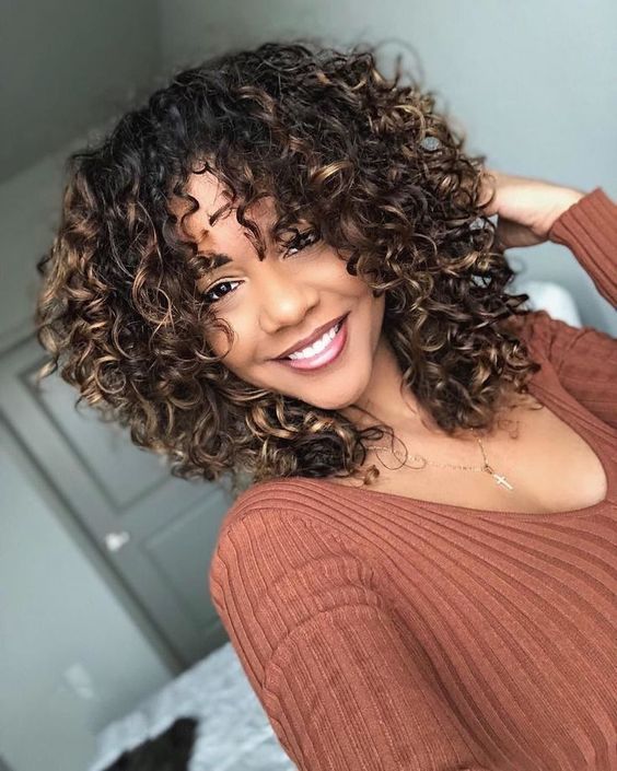 Thick medium curly bob for black hairstyles